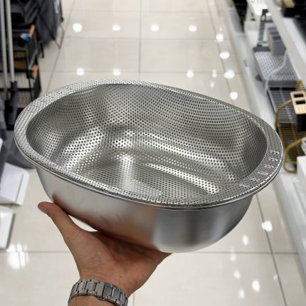 لگن آبکش استیل بیضی