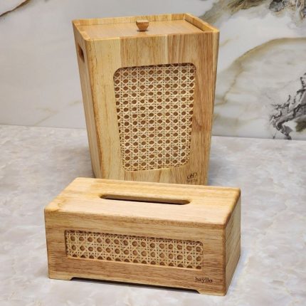 سطل و دستمال چوبی